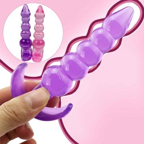 Anal Beads Jelly Anal Plug Butt Plug G-spot Prostate Massager Silicone Adult Vibrator Sex Toys For Woman Men Gay Erotic Products