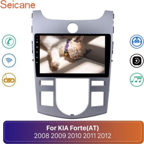 Seicane 2DIN Android 9.1 9" Car Radio Stereo Player GPS Navigation for 2008 2009 2010 2011 2012 KIA Forte(AT) with HD 1024*600