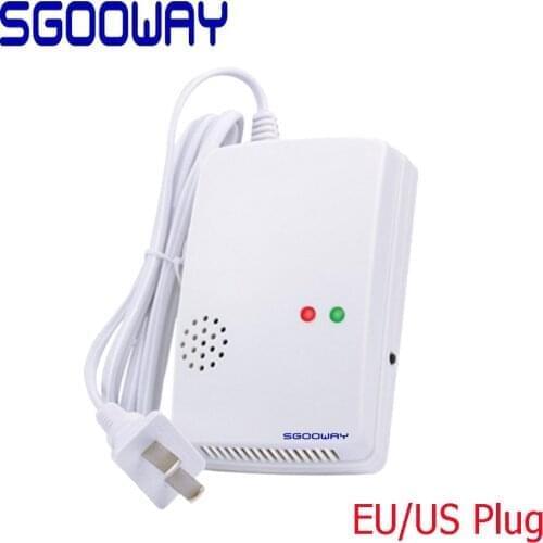 Sgooway Wireless Gas Leak Detector 85db Natural Alarm Warning Sensor Home Security 433MHZ 1527
