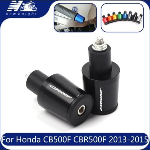 For Honda CB500F CBR500F 2013 2014 2015 7/8" 22mm Motorcycle Accessories CNC Aluminum Handlebar Grip End Plug Handle Bar End Cap