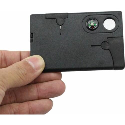 Pocket Knifes for Outdoor Camping Survival EDC Kits 9 In 1 Multifunctional Card Compass Magnifier Multi Knife Hand Tool