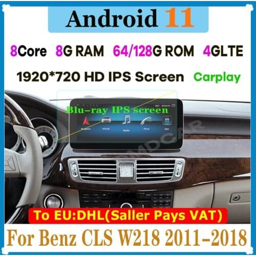 12.3" 8Core CPU 8G RAM Android 10 Car Radio Multimedia Player GPS Navigation for Mercedes Benz CLS Class W218 2011-2017 CarPlay