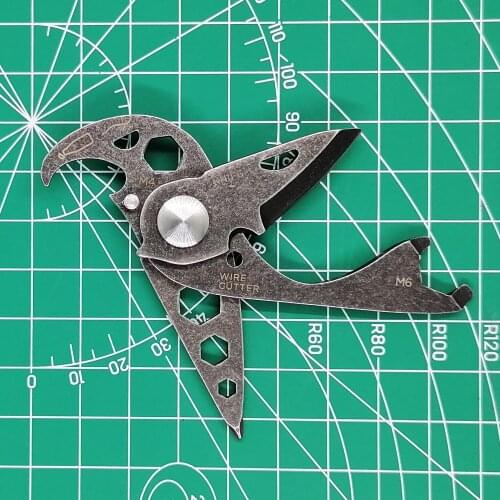 Stainless Steel EDC Tool Kit Multi Tool with Screwdriver Knife Allen Wrench Wire Cutter and Bottle Opener for Camping and Hiking