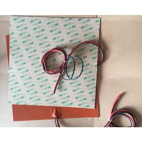 Heating element Gomma di silicone 3d stampante heater 300*300mm 12 v 270 w 3m adhesive un lato filo di piombo 100 k thermistore