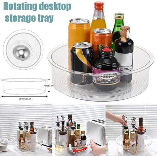 Wholesale 30cm Turntable Organizer Home Daily Product Holder Lazy Kitchen Organizers For Pantry Countertop Kitchen Supplies