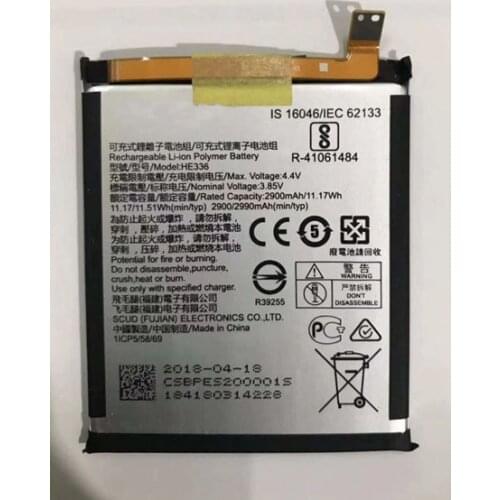 Original HE336 2900mAh Battery For Nokia 5 Dual SIM 5 Premium Edition Dual SIM, HMD Heart, Nokia 5, TA-1044