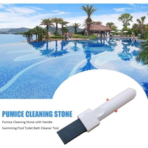 Pumice Cleaning Stone with Handle Swimming Pool Toilet Bath Cleaner Tool Pumice Cleaning Stone Toilet Bowl Cleaning Brush Clean
