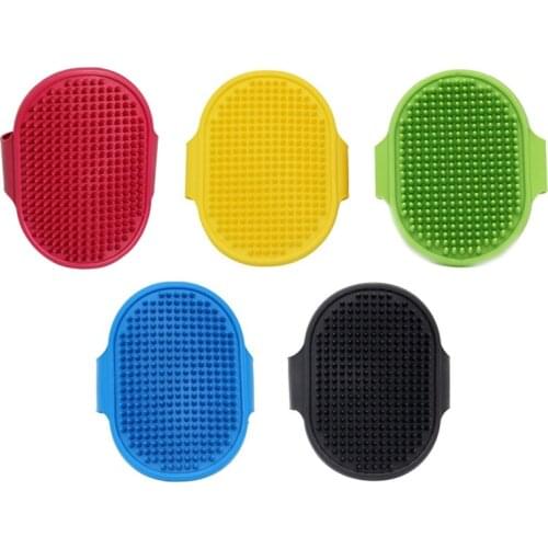 Pet Dog Cat Bath Brush Comb Rubber Glove Hair Fur Grooming Massaging Massage Kitchen Cleaning Gloves pets Silicone Washing Glove