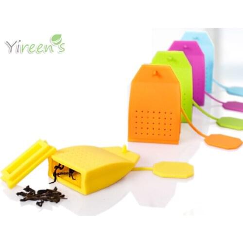 Food grade Silicone Tea Bags, Candy Color Silica Gel Tea Infuser, safe nontoxic repeated used Filter Bags creative Tea Filters