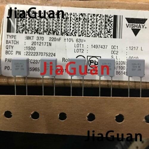 50PCS NEW PH BC MKT370 0.22UF/63V P5MM film capacitor VISHAY MKT 370 224/63V 0.22UF 63V 220NF 220N 224