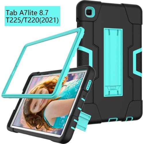 Shockproof Silicone Tablet Case For Samsung Galaxy Tab A7lite 8.7" T225 T220 2021 Cover Rugged Duty Tablet Case For SM-T220/T225