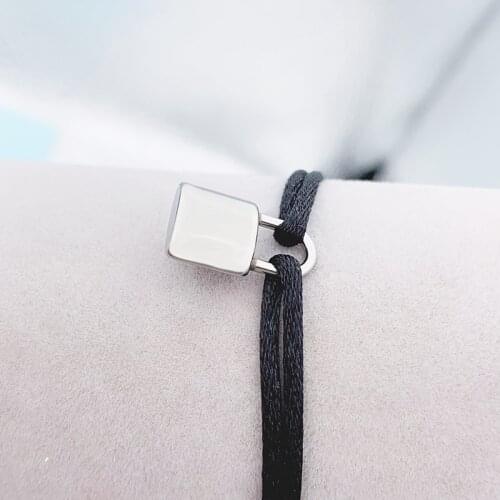 High Quality Adjustable Rope Men Women Bracelet Stainless Steel Lucky Lock Retractable Bangle fit14cm to 24cm Hand Circumference
