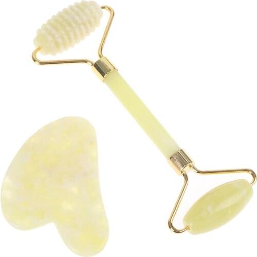 Topaz Roller Massage Sink Face Coating Anti-aging Natural Water Powder Scraper Stone Roller Set Beauty And Skin Care