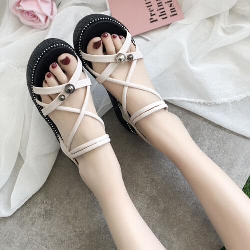 Women Platform Sandals Summer Fashion Female Ankle Strap Open Toe Slippers Comfort Simple Vacation Ladies Sandalias Shoes