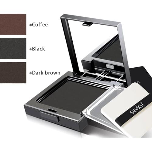 Sevich 5 Colors 12g Hair Shadow Powder Waterproof Hairline Edge Control Powder Root Cover Up Dark Brown Hair Concealer With Puff
