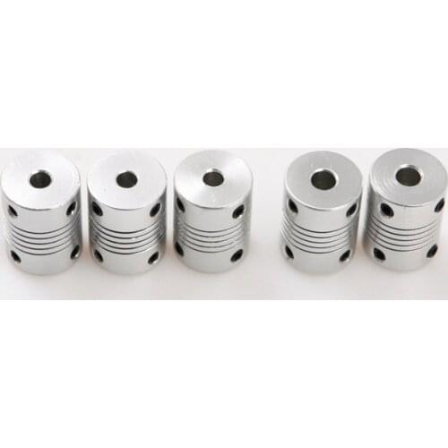 Fixmee 3 4 5 6 6.35 7 8 9 10mm D19*L25 Aluminium CNC Stepper Motor Flexible Shaft Coupling Coupler Encoders Engraving Machine