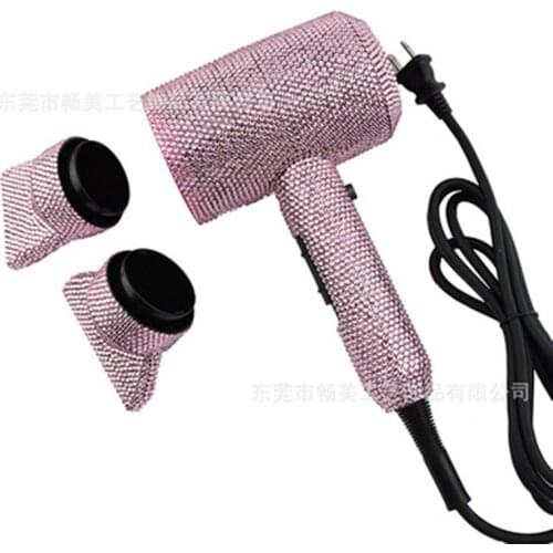 Rhinestone anion FLOMIL hair dryer with diamond paste air tube inlaid diamond processing high-end paste drill hammer hair dryer