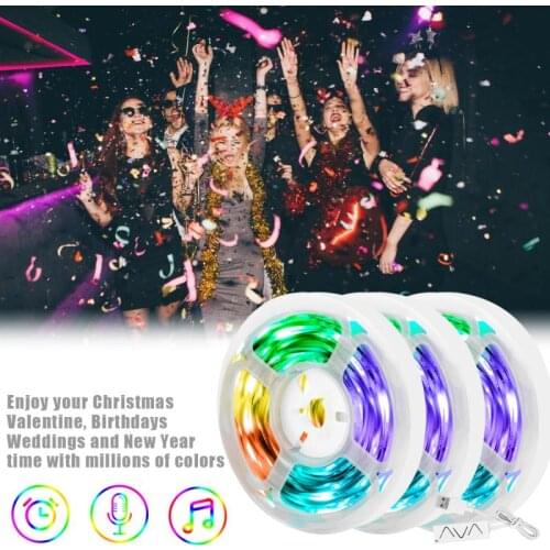 LED Strip Light 10Ft LED Strip Lights Music Sync,Bluetooth App Controlled Remote Christmas Tree Decoration Lights Custom LED