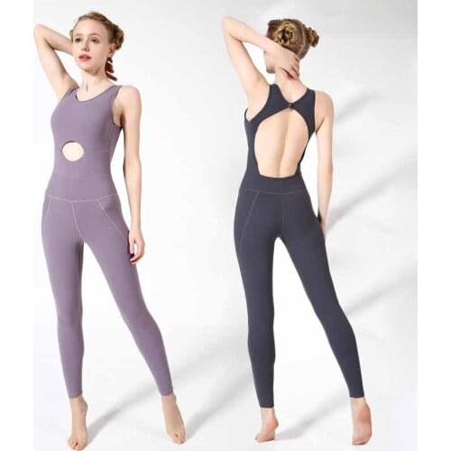 Womens Yoga Workout Clothes Set Seamless High Waist Fitness Pants Woman Running Tracksuits Sleeveless Sportswear Female Rompers