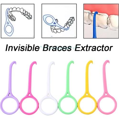 1pcs Dental Plastic Removal Hook Invisible Braces Extractor Orthodontic Clear Aligner Invisible Removable Braces for Oral Care