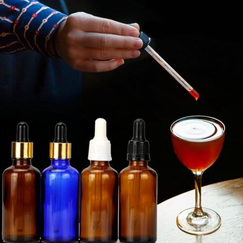 50ml Glass Spray Bitter Dropper Bottle E Liquid Frosted Black Glass Dropper Bottle With Child Proof Bar Tools