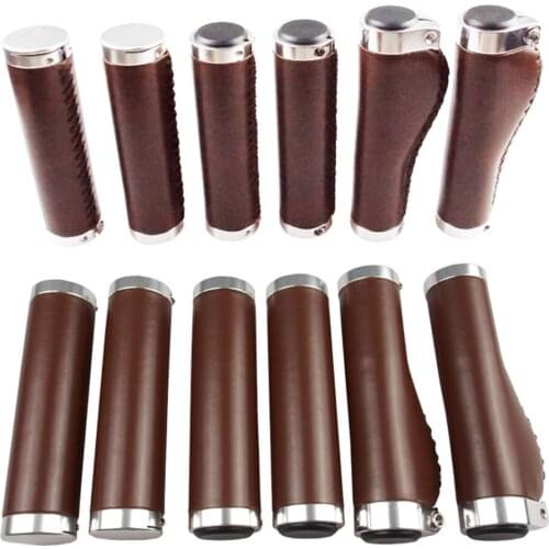 Mountain Bike Accessories Bicycle Leather Handlebar Dead Fly Mountain Bike Handlebar Grip Comfortable Leather Handlebar Grips