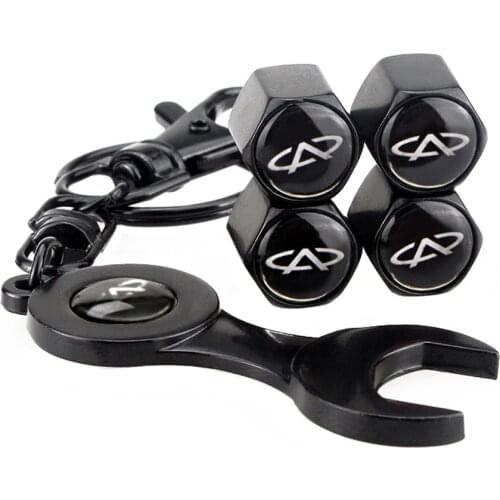Car Styling Auto Car Wheel Tire Valve Stems Caps Mini Wrench Keychain For Chery Fulwin QQ Tiggo 3 5 T11 A1 A3 A5 Amulet M11 Fora