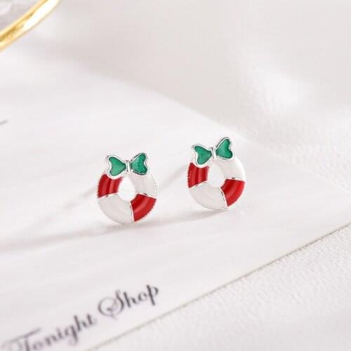 Lidavi Boutique New Fashion Women Crystal Lovely Tree Bell Christmas Jewelry Christmas Earring For Women Gifts VES6215