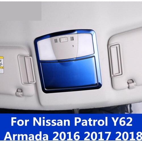 For Nissan Patrol Y62 Armada 2016 2017 2018 Trimming decorative frame car interior top reading lamp frame Panel frame Patch