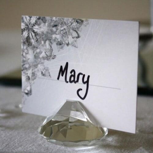 20pcs/lot Place Card Holder Diamond Cystal Wedding Card Holder Photo Holder for Wedding Party Table Decoration Favors