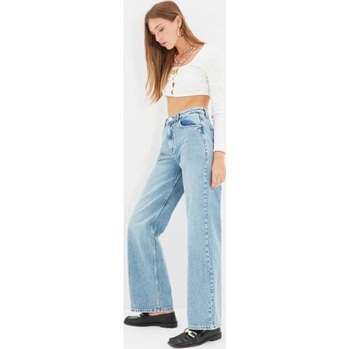 Trendyol High Bel Wide Leg Jeans TWOAW22JE0471