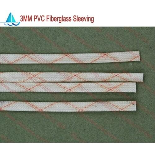 10meters/lot Diameter 3.0MM PVC Fiberglass Sleeving Insulation Sleeving