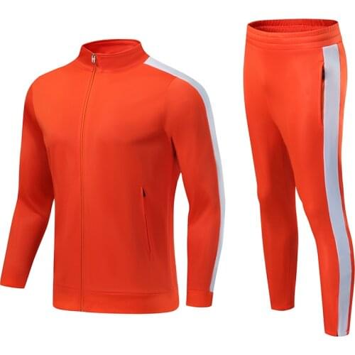 Shinestone New Autumn Winter Adults Men Tracksuit Sets Full Zipper Kids Soccer Sets Male Tracksuits Casual Jogging Sports Wear