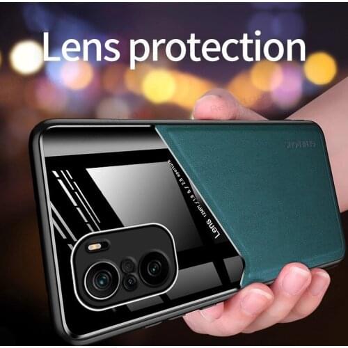 Leather Car Magnetic Holder Phone Covers For Poco F3 Case For Pocophone Little Poko Poco F3 F 3 3F PocoF3 F3Poco Cases Coques