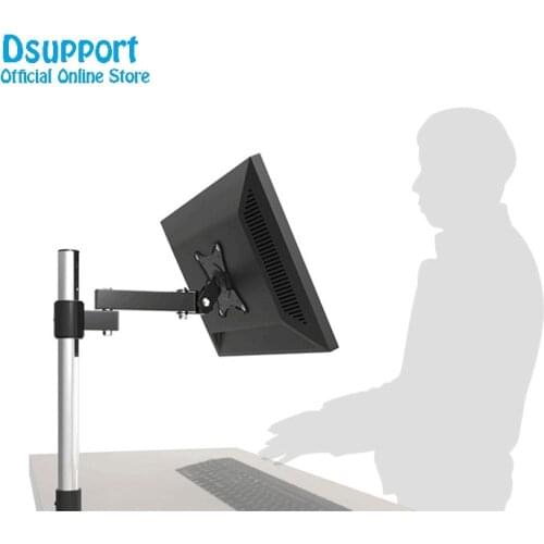 LC101/40 Full Motion 13"-24" LCD Screen Desktop Mount Monitor Holder Stainless Steel Rotary Lifting Table Clamping Mount