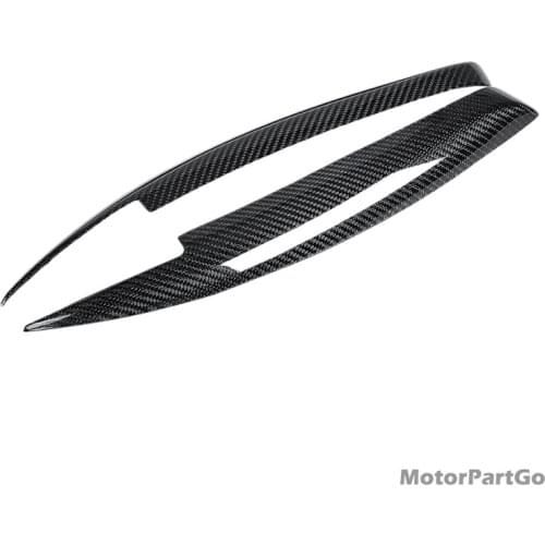 Real Crabon Fiber Head light Eyelid Eyebrow Cover Trim 1pair for Bmw E81 E82 2004-2010