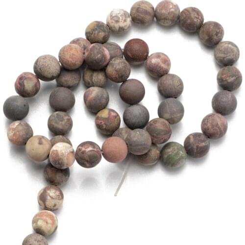 Wholesale 4 6 8 10 12mm Natural Stone Matte Flower Agates Beads Loose Beads Needlework for Jewelry Making DIY Bracelet Necklace