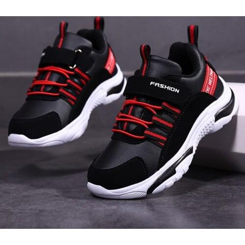 Autumn boys children shoes fashion Versatile sports lazy shoes pu Leather waterproof soft Light Anti-slippery kids Casual shoes