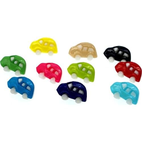 50PCs Plastic Buttons Single hole Car Cartoon Mixed Random Latest Design Scrapbooking Sewing Accessories Craft JS7014 17*11mm