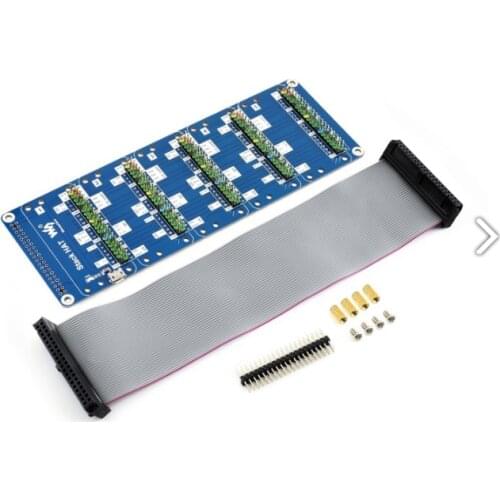 Stack HAT , GPIO I/O Extension Expansion Board Breakout Module HAT + Ribbon Cable Starter Kit for Raspberry Pi Zero W 3B Plus 4B