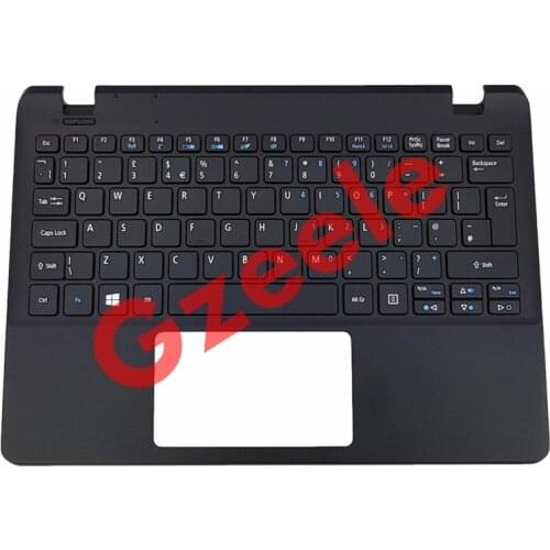 GZEELE NEW FOR ACER ASPIRE ES1-131 TRAVELMATE B116-M TMB116-M PALMREST UK KEYBOARD BEZEL upper case topcase cover black