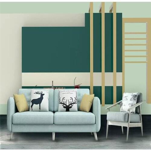 Custom wallpaper mural living room TV bedroom family background art design new small fresh mint green 3d background wall paper