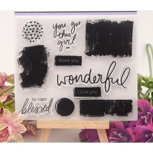 Clear Silicone Stamp/Seal for DIY Scrapbooking/photo Album Decorative Clear Stamp Sheets T1297 Thank You Words