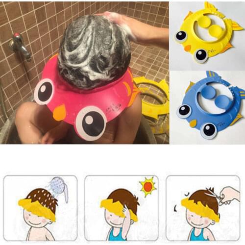 Adjustable Baby Bath Shower Cap Shampoo Cap Soft Baby Bath Visor Multi-Color Kids Baby Shower Cap Baby Care