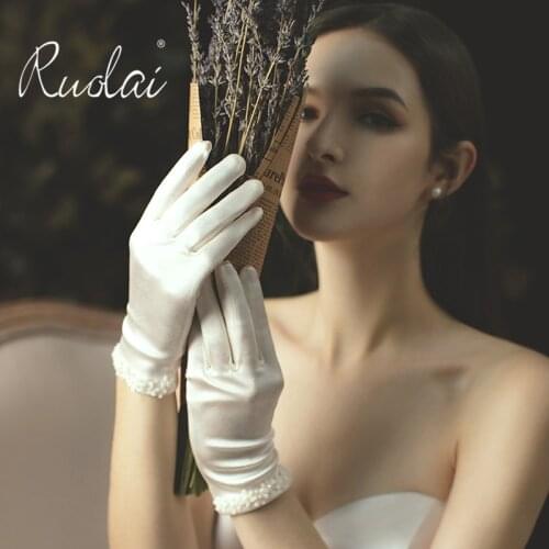 Свадебные короткие перчатки Ruolai China At AliExpress