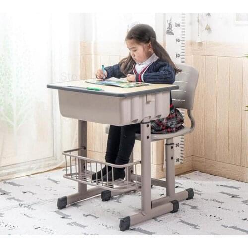 Pupils desks and chairs childrens study tables and chairs set home writing desk lift training remedial classes school