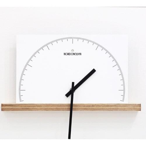 Modern Design Wall Watch Mechanism Creative Wood Home Decor Wall Clock Silent Living Room Bedroom Fan-shaped Clock Needle