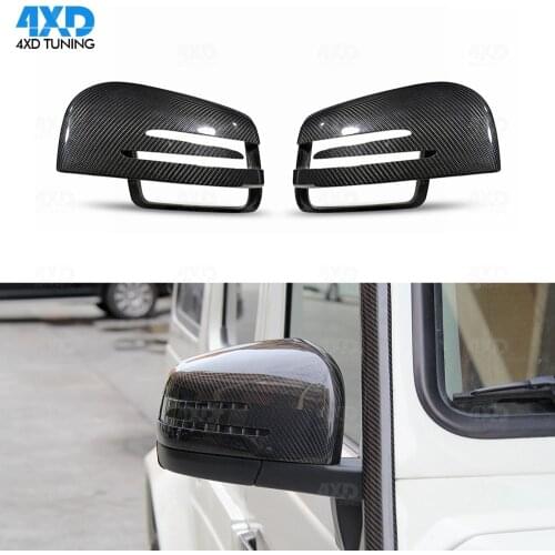 G55 W166 X166 Dry Carbon Rear View Mirror Cover For Mercedes W463 GL GLE 43 63 G Class AMG 2013 2014 2015 2016 2017 2018 2019