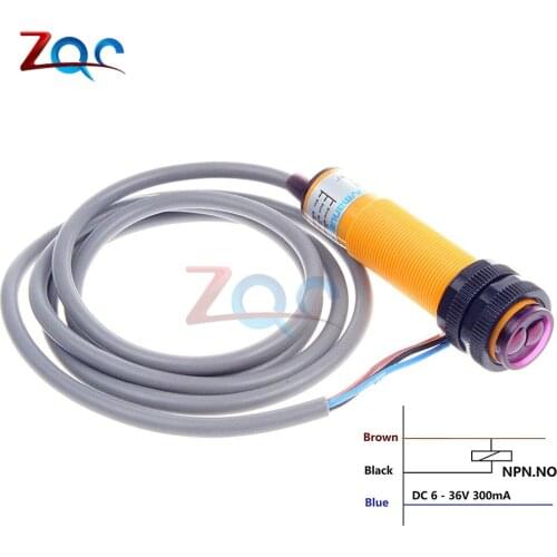 Smart Car Robot E18-D50NK Infrared Obstacle Avoidance Photoelectric Sensor Proximity Switch 3-80cm Detection Range Adjustable