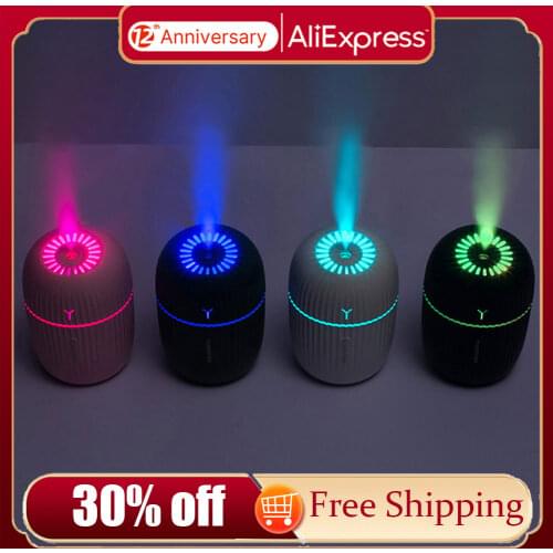200ml Portable Air Humidifier USB Ultrasonic Humidifier Aroma Essential Oil Diffuser Cool Mist Maker Romantic Light Air Purifier
